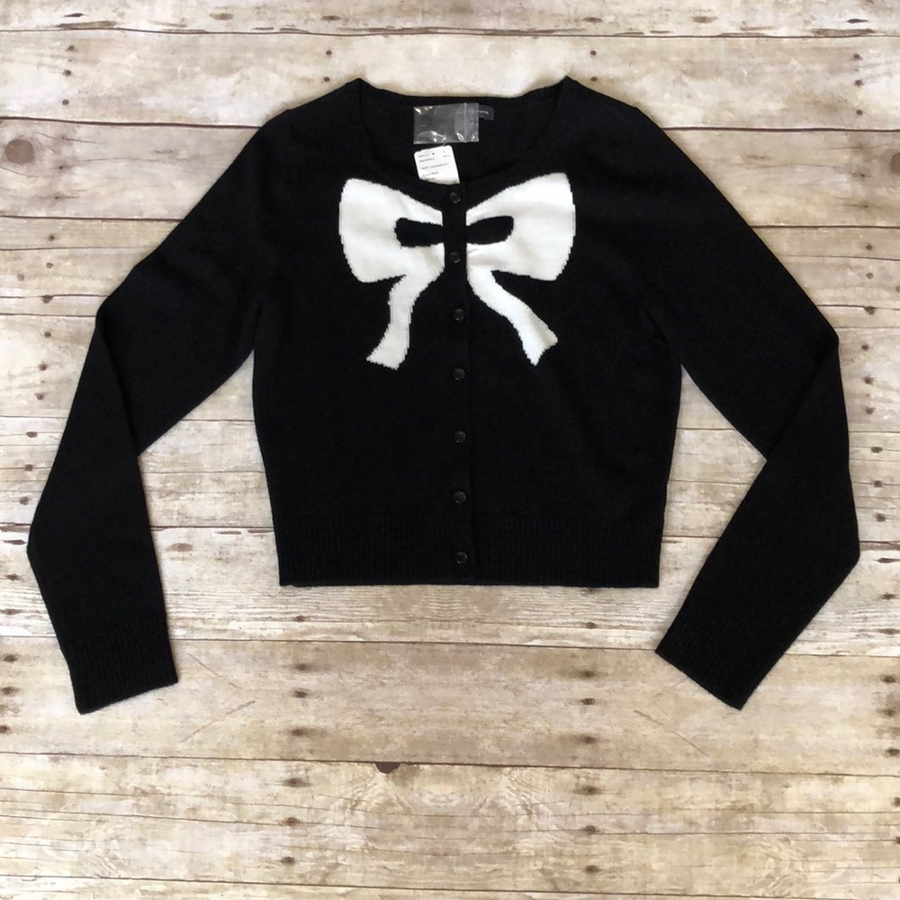 NWT black and white cardigan
